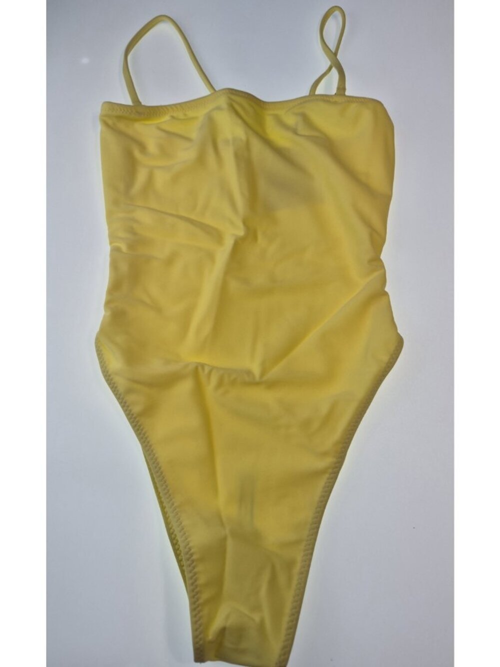 SAME Los Angeles NWT One Piece Swimsuit Womens XS High Cut Soft Yellow
